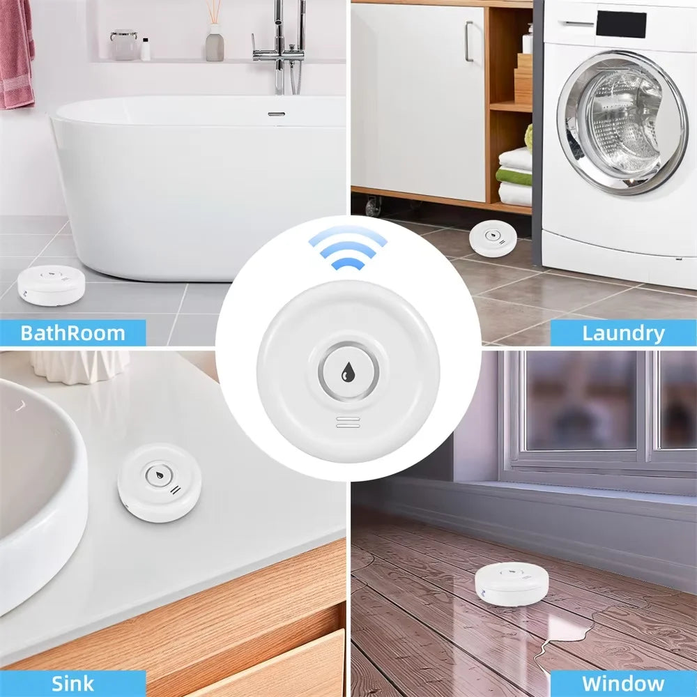 Detector de Fugas de Agua KERUI WiFi — Alarma 100dB con Tuya para Seguridad del Hogar