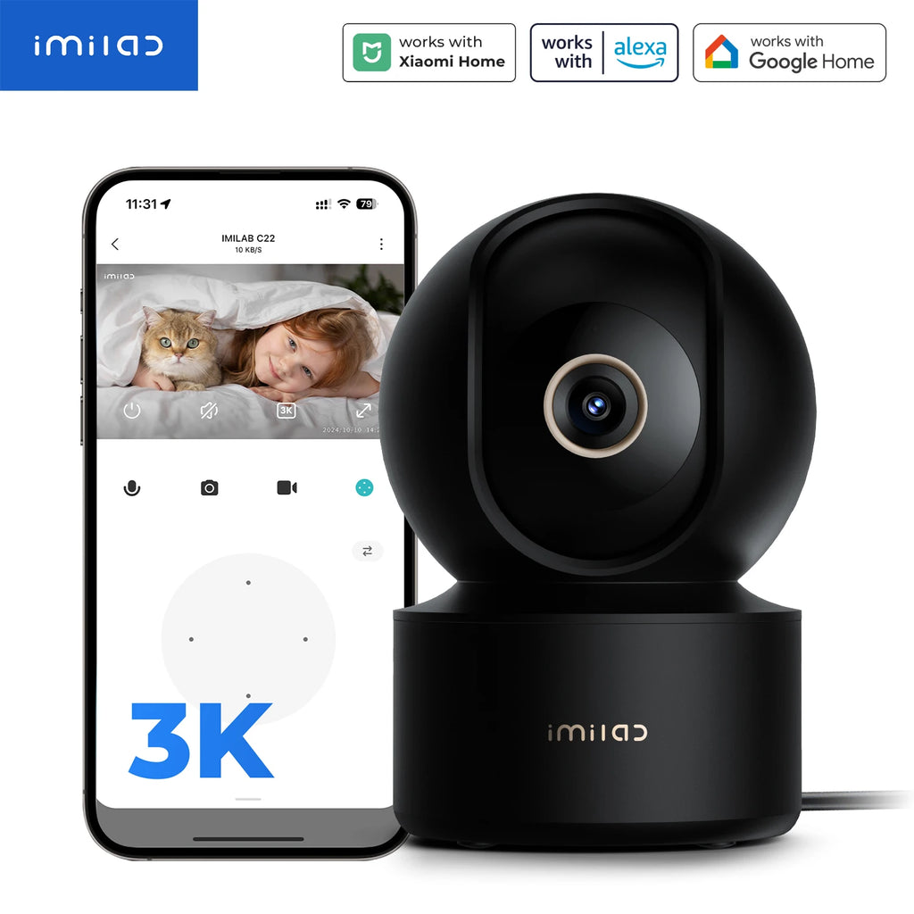 Cámara de Seguridad Inteligente IMILAB C22 — Vigilancia 3K con IA en Tiempo Real